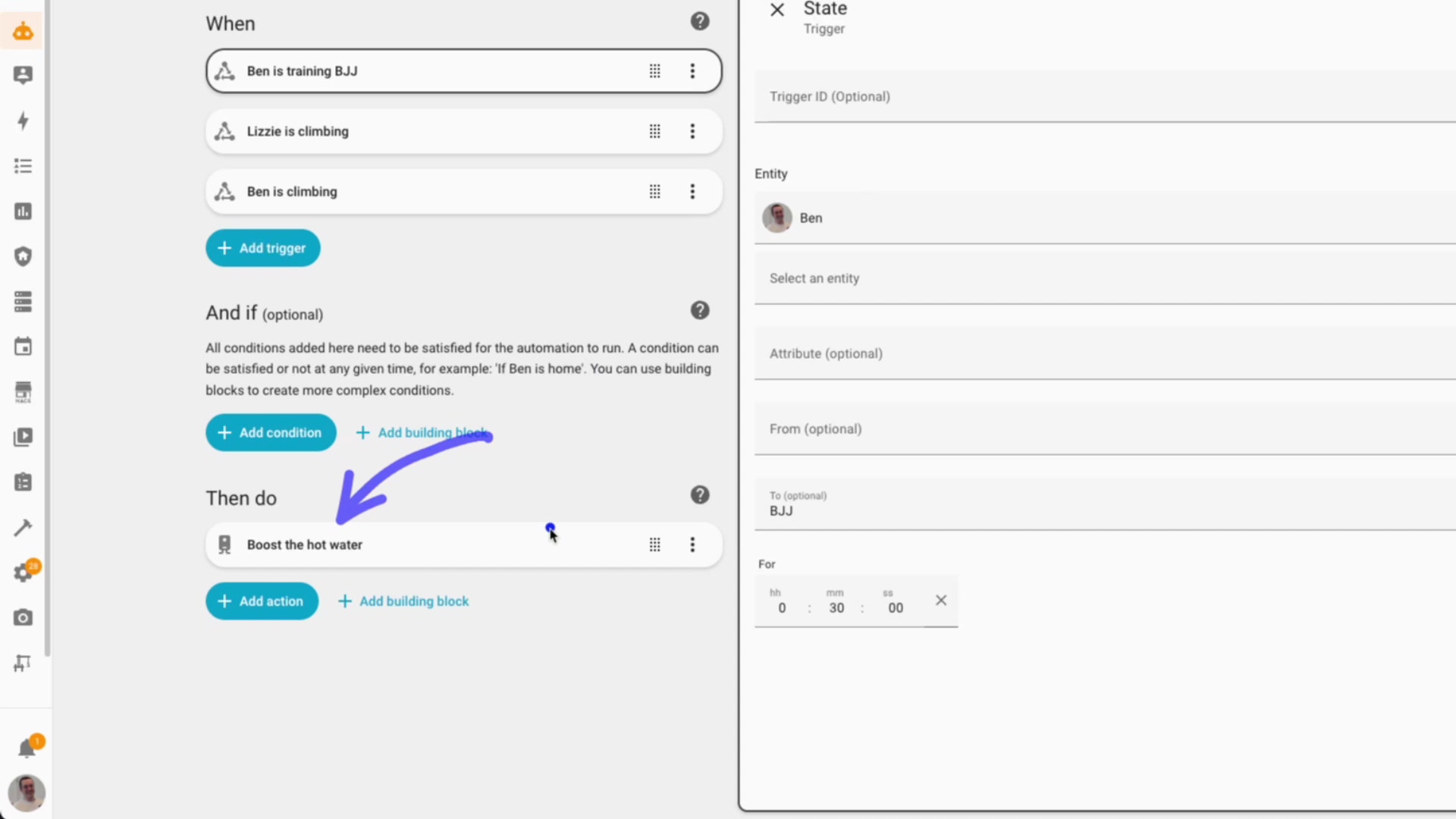 Location-Based Triggers demonstration at 117.0s